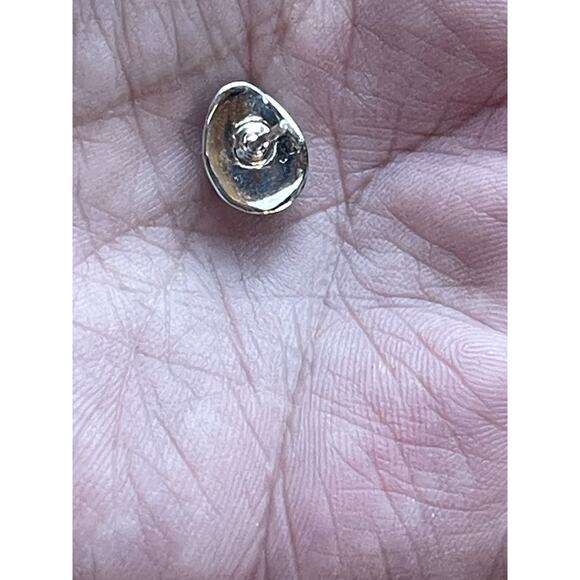 Sterling Silver White Buffalo Stud Earrings • Teardrop Western Southwest 1/2” - Picture 6 of 6